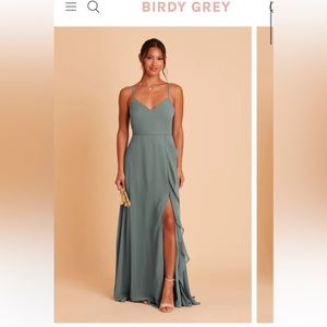 Birdy Grey Theresa Chiffon dress in color sea glass, bridesmaid.